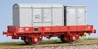 30264 LS Models Flat car type Nhow 19 with 2 small containers SNCF